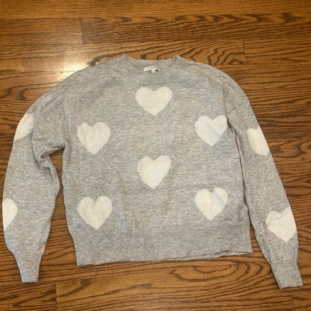 Z SUPPLY HEART SWEATER
